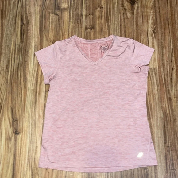 ASICS women’s shirt Large top Heather workout athletic running pink short sleeve - Picture 1 of 7